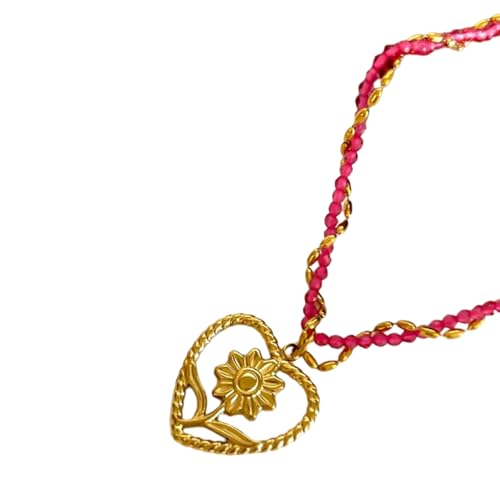 Einzigartige Herz-Blumen-Grape-Design-Edelstahl-Halskette mit Kristall-Akzent, verstellbare Kette für den täglichen Gebrauch, trendige Unisex-Edelstahlkette, Einheitsgröße, Wie beschrieben, Wie Einzigartige Herz-Blumen-Grape-Design-Edelstahl-Halskette mit Kristall-Akzent, verstellbare Kette für den täglichen Gebrauch, trendige Unisex-Edelstahlkette, Einheitsgröße, Wie beschrieben, Wie von Songelt