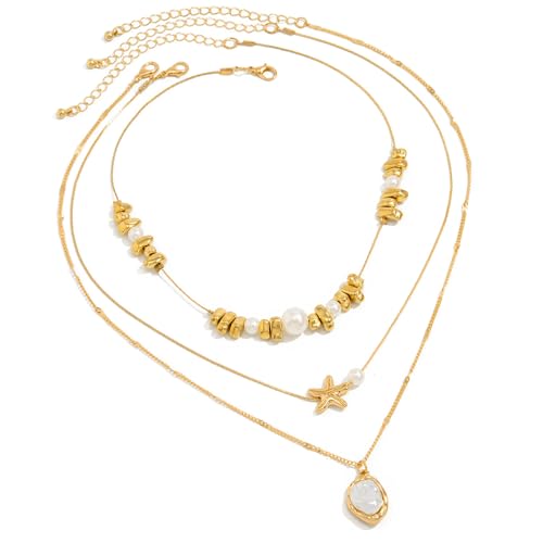 Elegante Halskette mit Seestern-Schlüsselbein, zierliche Metallkette, Schmuck für Frauen, Geschenk, künstlerischer Kupfer-Eisen-gemischter Metallschmuck, Einheitsgröße, Wie beschrieben, Wie von Songelt