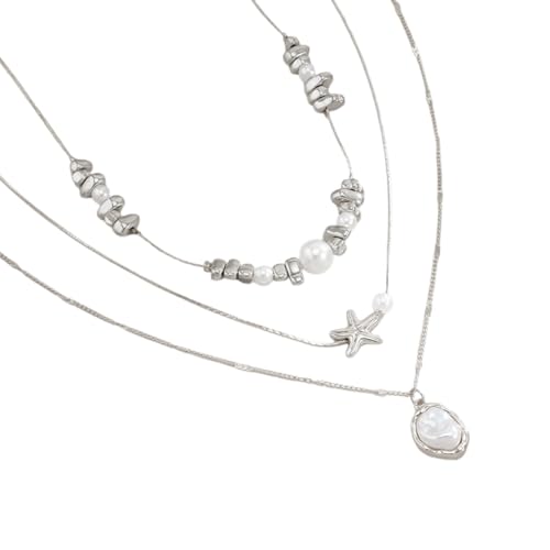 Elegante Halskette mit Seestern-Schlüsselbein, zierliche Metallkette, Schmuck für Frauen, Geschenk, künstlerischer Kupfer-Eisen-gemischter Metallschmuck, Einheitsgröße, Wie beschrieben, Wie Elegante Halskette mit Seestern-Schlüsselbein, zierliche Metallkette, Schmuck für Frauen, Geschenk, künstlerischer Kupfer-Eisen-gemischter Metallschmuck, Einheitsgröße, Wie beschrieben, Wie von Songelt