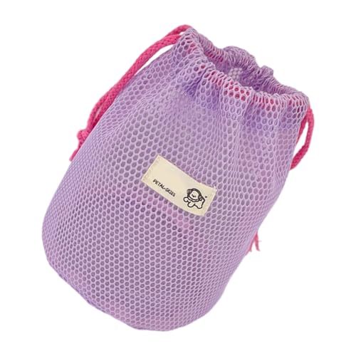 Kosmetiktasche mit großem Fassungsvermögen, mit Kordelzug, verschleißfestes Polyester, Reise-Kulturbeutel, Organizer für Fitnessstudio und Reisen, tragbarer Kulturbeutel, violett, Mass Beauty von Songelt