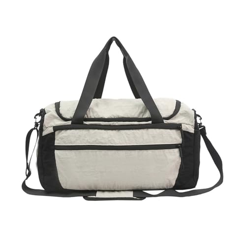 Leichter, wasserabweisender Turnbeutel für Geschäftsreisen, kompakte Umhängetasche mit mehreren belüfteten Fächern, Reisetasche, beige, Mass Beauty von Songelt
