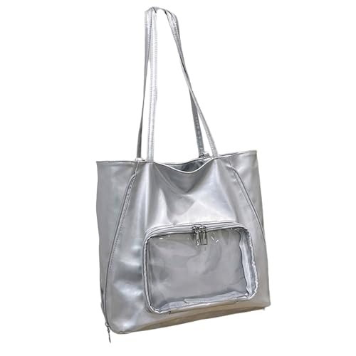 Moderne elegante PU-Umhängetasche Damen Arbeitstaschen Stilvolle Handtasche mit mehreren Taschen Business Reise Rucksack Arbeit Geldbörse, silber, One Size Moderne elegante PU-Umhängetasche Damen Arbeitstaschen Stilvolle Handtasche mit mehreren Taschen Business Reise Rucksack Arbeit Geldbörse, silber, One Size von Songelt