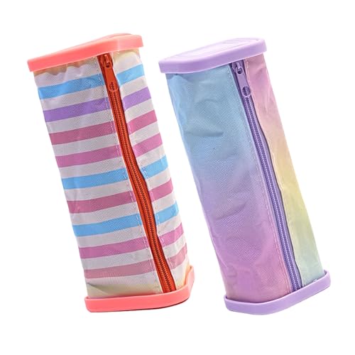 Songelt 2 x leichtes Federmäppchen, großes Fach, Mehrzweck-Federmäppchen, Federmäppchen, Reise-Make-up, Aufbewahrungstasche, platzsparende Organizer, F Songelt 2 x leichtes Federmäppchen, großes Fach, Mehrzweck-Federmäppchen, Federmäppchen, Reise-Make-up, Aufbewahrungstasche, platzsparende Organizer, F von Songelt