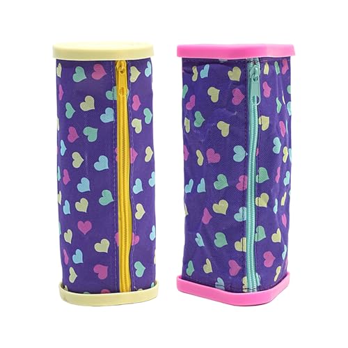 Songelt 2 x leichtes Federmäppchen, großes Fach, Mehrzweck-Federmäppchen, Federmäppchen, Reise-Make-up, Aufbewahrungstasche, platzsparende Organizer, e von Songelt