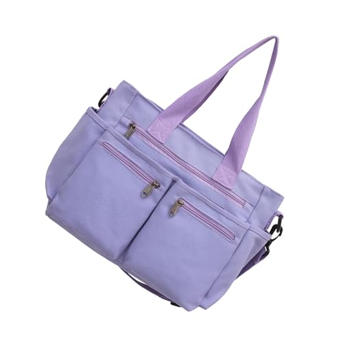 Songelt Damen Canvas Umhängetasche mit geräumigen Fächern Trvel Handag Crossbody Taschen Satchel Geldbörse für Arbeit oder Freizeit Verstellbarer Riemen Tasche, violett, One Size Songelt Damen Canvas Umhängetasche mit geräumigen Fächern Trvel Handag Crossbody Taschen Satchel Geldbörse für Arbeit oder Freizeit Verstellbarer Riemen Tasche, violett, One Size von Songelt