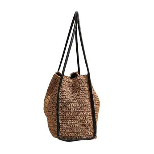 Songelt Damen gewebte Strohtasche Große Kapazität Schultertaschen Casual Bucket Bag Reise Handtasche für Strand und Alltag Handgefertigt Gewebt Songelt Damen gewebte Strohtasche Große Kapazität Schultertaschen Casual Bucket Bag Reise Handtasche für Strand und Alltag Handgefertigt Gewebt von Songelt
