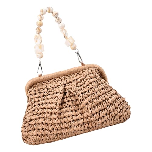 Songelt Damen gewebte Strohtasche Große Kapazität Schultertaschen Casual Top Griff Tasche Reise Handtasche für Strand und Alltag Strand Weben Handtasche, khaki, One Size Songelt Damen gewebte Strohtasche Große Kapazität Schultertaschen Casual Top Griff Tasche Reise Handtasche für Strand und Alltag Strand Weben Handtasche, khaki, One Size von Songelt