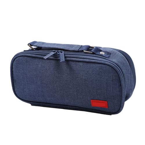Songelt Federmäppchen mit großem Fassungsvermögen, 5 Fächer, Segeltuch, mehrschichtiges Federmäppchen, Stift-Organizer, Reise-Make-up-Tasche, multifunktionale Stoffbox, blau, C Songelt Federmäppchen mit großem Fassungsvermögen, 5 Fächer, Segeltuch, mehrschichtiges Federmäppchen, Stift-Organizer, Reise-Make-up-Tasche, multifunktionale Stoffbox, blau, C von Songelt