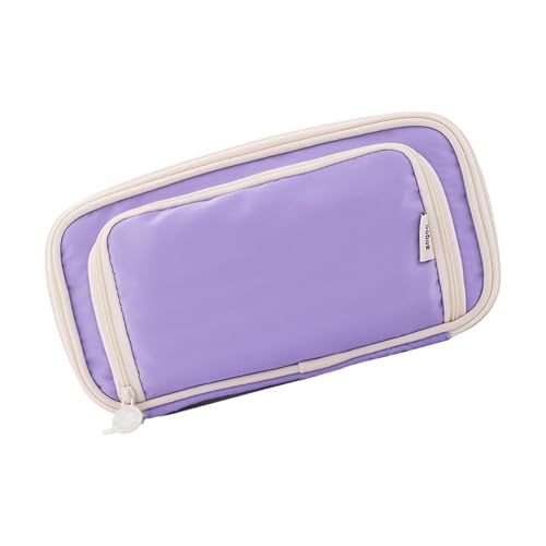 Songelt Großes Federmäppchen, doppellagig, hohe Kapazität, Stiftehalter, Organizer, Reise-Kosmetiktasche, Büro-Schreibtisch-Organizer, Lila Macaron Songelt Großes Federmäppchen, doppellagig, hohe Kapazität, Stiftehalter, Organizer, Reise-Kosmetiktasche, Büro-Schreibtisch-Organizer, Lila Macaron von Songelt