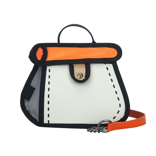 Songelt Kreative 2D-Cartoon-Umhängetasche mit Kette, Schultergurt, lässige Schultertasche, Handtasche für verschiedene Anlässe, kompakte Reisetasche, N, One Size Songelt Kreative 2D-Cartoon-Umhängetasche mit Kette, Schultergurt, lässige Schultertasche, Handtasche für verschiedene Anlässe, kompakte Reisetasche, N, One Size von Songelt