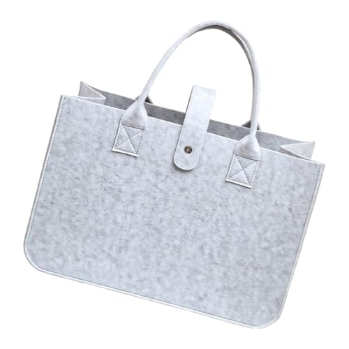 Songelt Mehrzweck-Filz-Handtasche mit geräumigem Innenraum, faltbare Tragetasche, Filz-Einkaufstaschen für die Organisation wichtiger dicker Griffe, hellgrau, One Size Songelt Mehrzweck-Filz-Handtasche mit geräumigem Innenraum, faltbare Tragetasche, Filz-Einkaufstaschen für die Organisation wichtiger dicker Griffe, hellgrau, One Size von Songelt