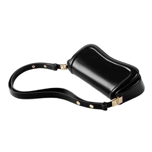 Songelt Moderne Damen Umhängetasche mit verstellbarem Riemen und Verschluss PU Handtasche für Alltag und besondere Anlässe Kompakte Alltagstasche, Schwarz , One Size von Songelt
