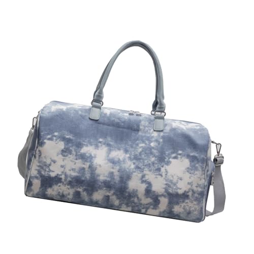 Wasserabweisender Turnbeutel, großes Fassungsvermögen, Handtasche, Schuhfach für kurze Reisen, Flugreisen und den täglichen Gebrauch, wasserabweisende Reisetasche, blau, Mass Beauty von Songelt