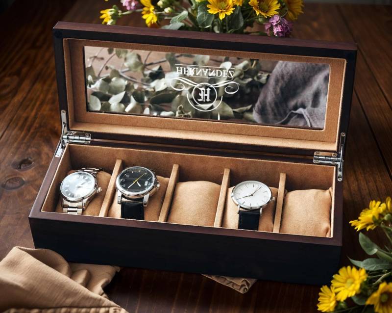 Personalized Engraved Watch Box, Storage Case, Custom Box For Men, Multi-Slot Christmas Gift, Birthday Gift Dad von Sonhha