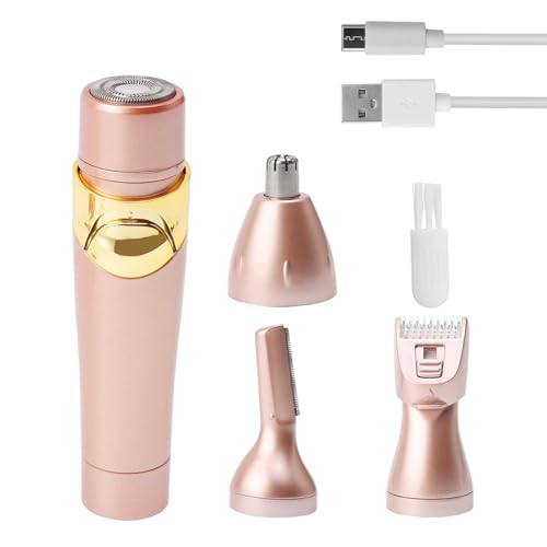 4 in 1 Elektrorasierer Schmerzloser Haarentferner Frauen Rasierer Schnurlos Lady Gesichtsrasierer Tragbar Wasserdicht Bikini Trimmer Lady Haarentfernung für Augenbraue Nase Gesicht Beine Achselhöhlen 4 in 1 Elektrorasierer Schmerzloser Haarentferner Frauen Rasierer Schnurlos Lady Gesichtsrasierer Tragbar Wasserdicht Bikini Trimmer Lady Haarentfernung für Augenbraue Nase Gesicht Beine Achselhöhlen von Sonhomay