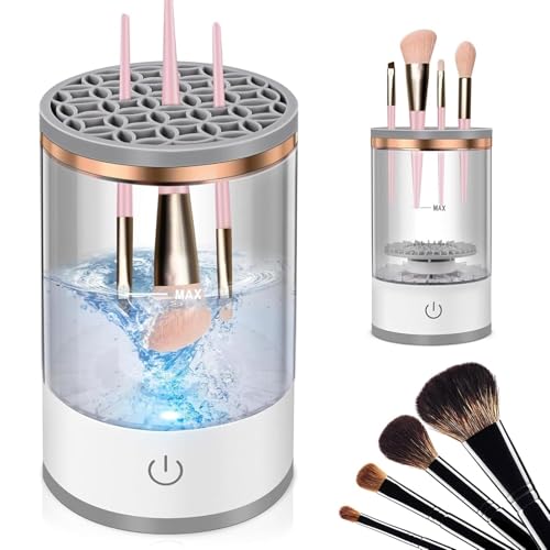 Elektrischer Make-up-Pinsel-Reiniger, Make-up-Pinsel-Reiniger-Maschine, automatischer Kosmetikpinsel-Reiniger, Make-up-Pinsel-Werkzeuge für alle Größen, Beauty-Make-up-Pinsel-Set, Geschenk für Frauen, von Sonhomay