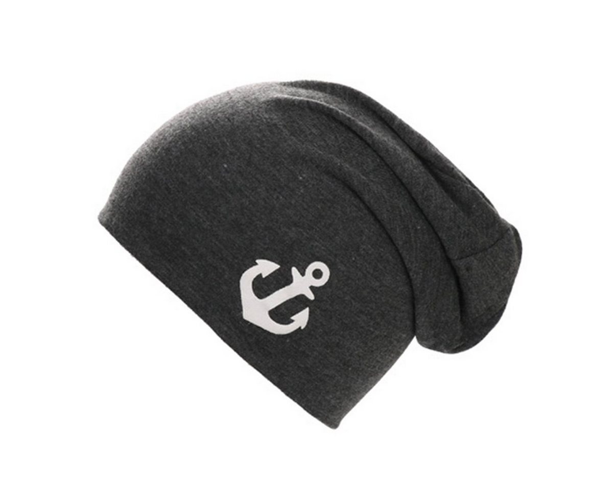 Sonia Originelli Beanie Kinder Beanie Mütze Uni Anker" maritim Jersey Unisex" von Sonia Originelli