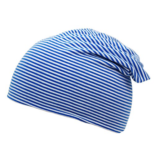 Sonia Originelli Beanie Mütze Streifen Uni Maritim Gestreift Jersey Farbe Blau von Sonia Originelli