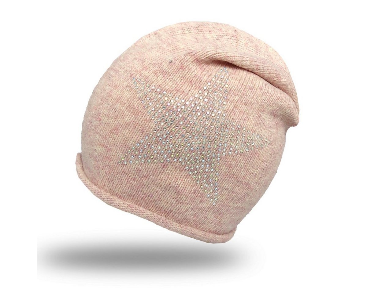 Sonia Originelli Strickmütze Strick Beanie Prisma" Strasssteine Stern Strickmütze Premium" von Sonia Originelli