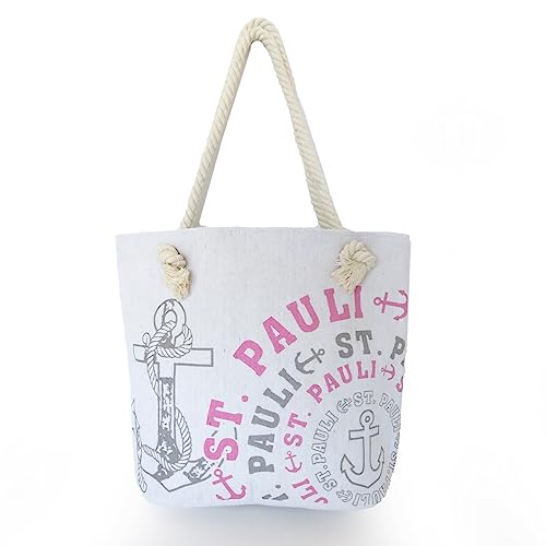 Sonia Originelli City Shopper St.Pauli Einkaufstasche Tasche Bag Farbe Grau-Rosa von Sonia Originelli