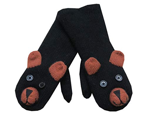 Sonia Originelli Fausthandschuhe Eule Giraffe Bär Tiere Fäustel Fleece Strick Farbe Bär von Sonia Originelli