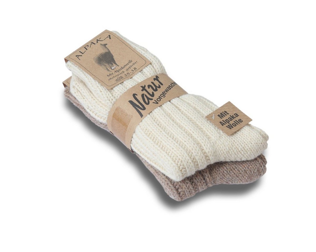 Sonia Originelli Norwegersocken 2 Paar Alpakasocke Dick" Winter Warm Schaf Wolle 2er-Set" von Sonia Originelli