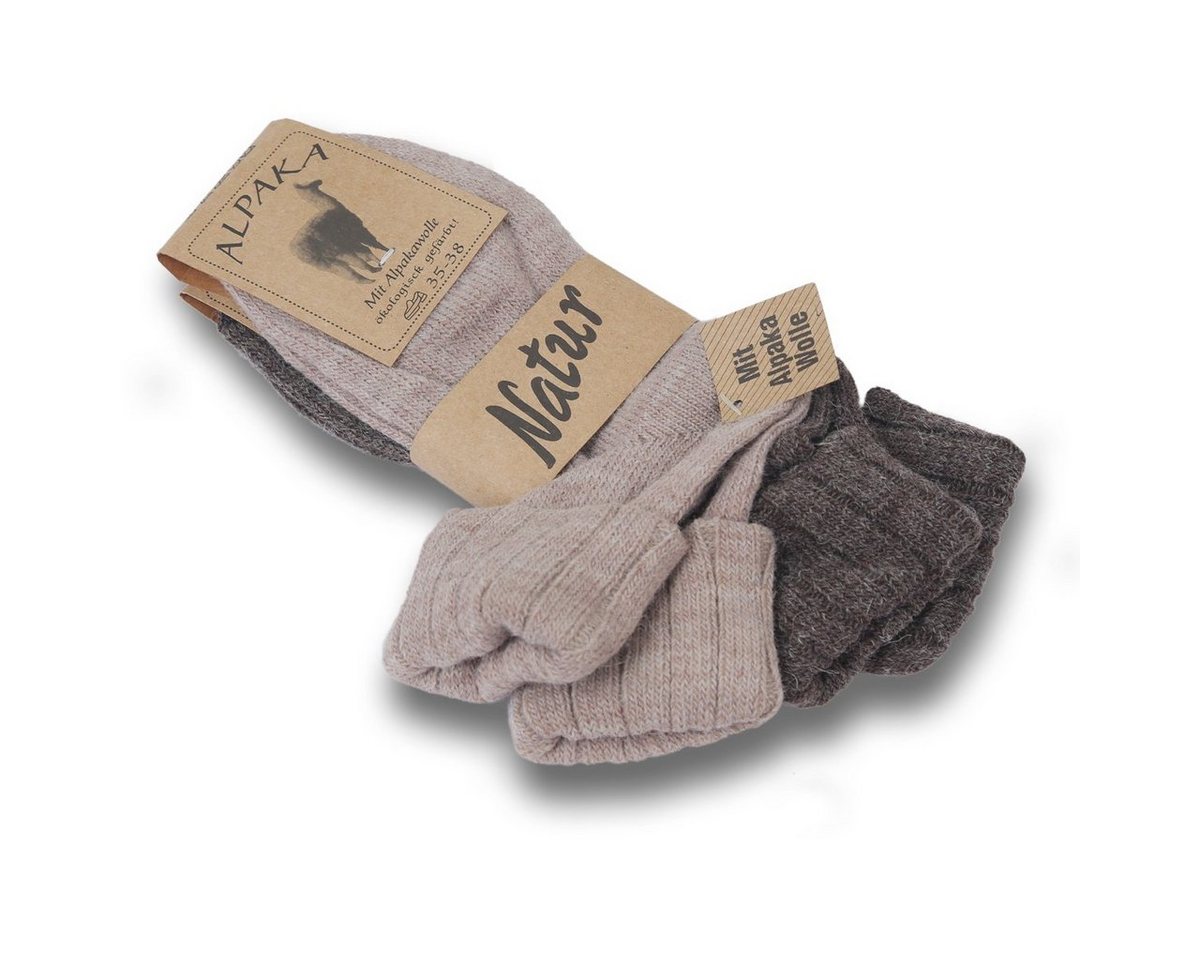 Sonia Originelli Norwegersocken 2 Paar Alpakasocken Dünn" Umschlag Alpakawolle Unisex Winter Farben können abweichen" von Sonia Originelli