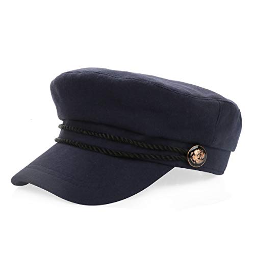 Sonia Originelli Schiffermütze mit Kordel Damen Hut Cap Baumwolle Maritim Farbe Marineblau von Sonia Originelli