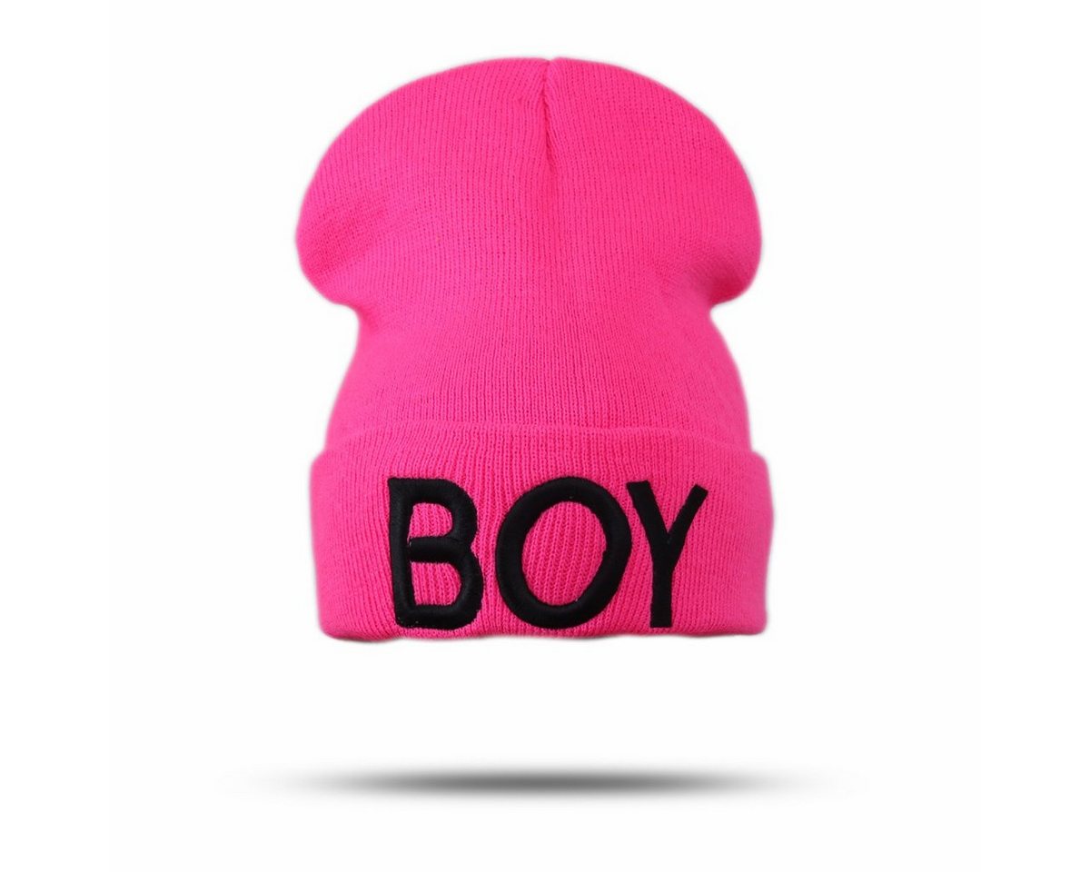 Sonia Originelli Strickmütze Statement Mütze Boy" Beanie Strick Uni Unisex Onesize, Umschlag" von Sonia Originelli