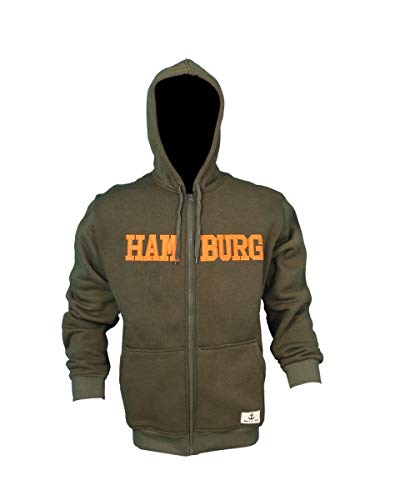 Sonia Originelli Sweatjacke Hamburg Herren Unifarben Jacke Farbe Olive, Größe XL von Sonia Originelli