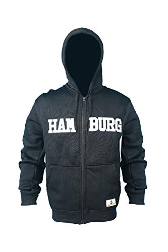 Sonia Originelli Sweatjacke Hamburg Herren Unifarben Jacke Farbe Schwarz, Größe XXL von Sonia Originelli