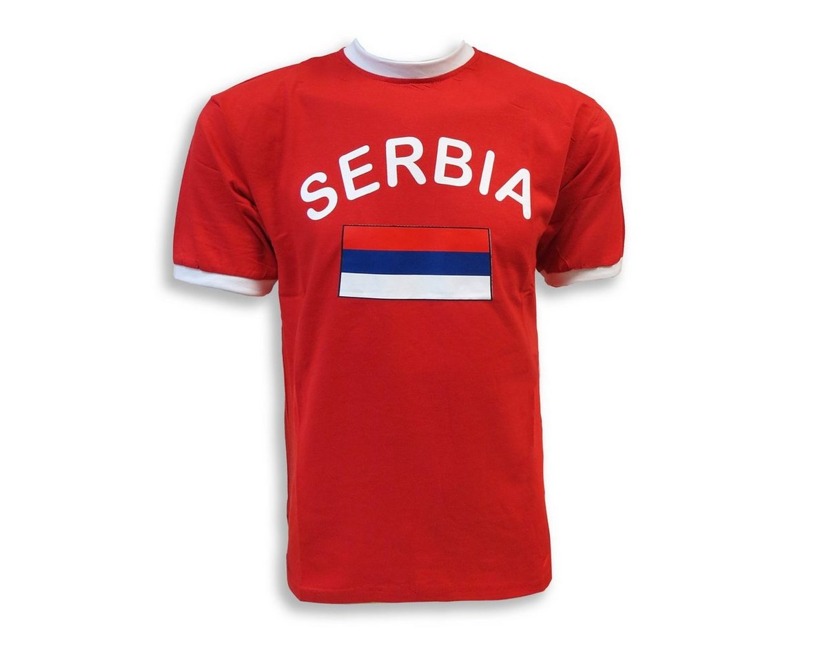 Sonia Originelli T-Shirt Fan-Shirt Serbia" Unisex Fußball WM EM Herren T-Shirt" von Sonia Originelli
