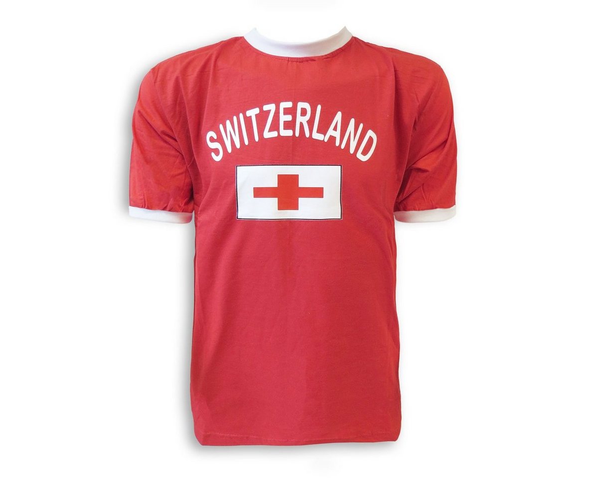 Sonia Originelli T-Shirt Fan-Shirt Switzerland" Unisex Fußball WM EM Herren T-Shirt" von Sonia Originelli