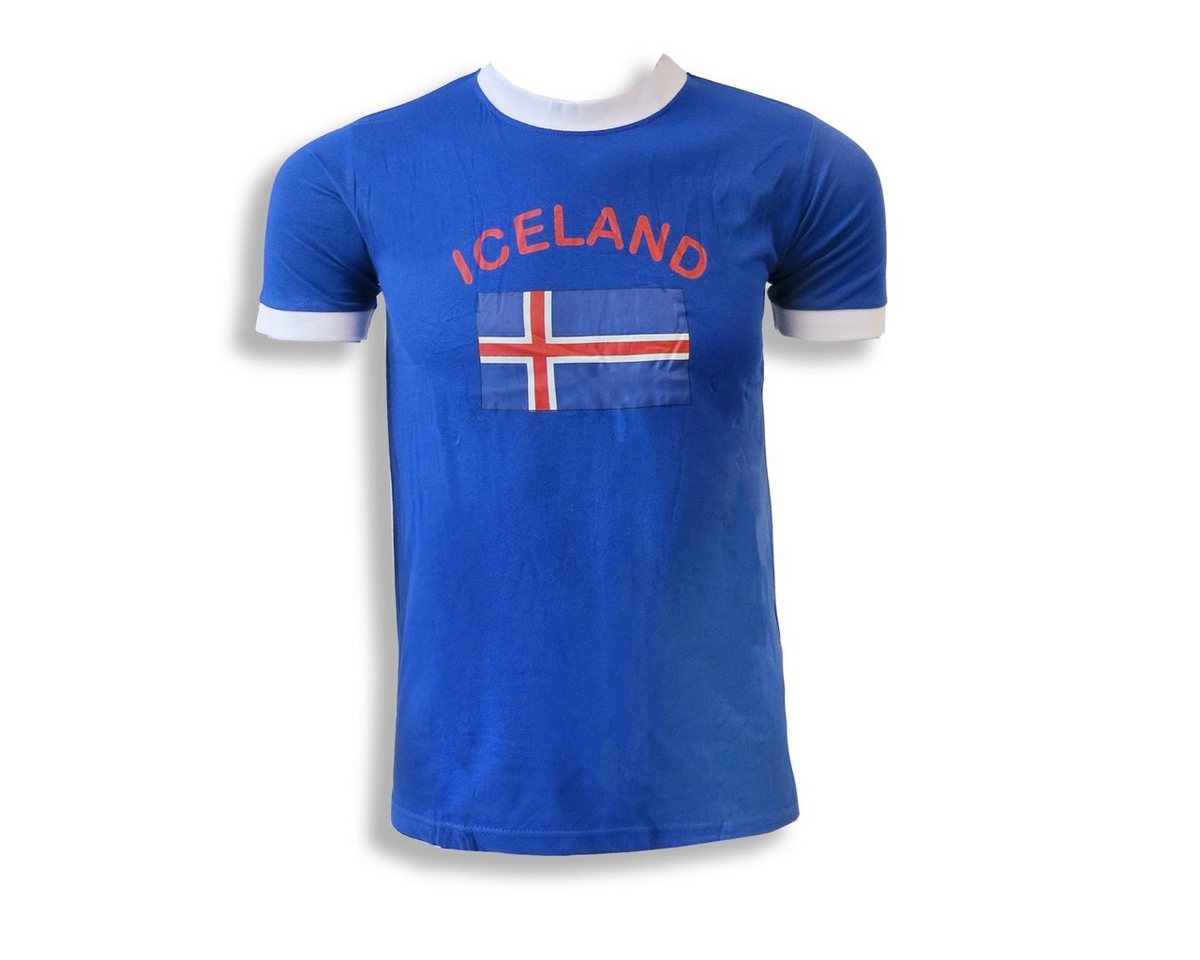 Sonia Originelli T-Shirt Fan-Shirt Island" Unisex Fußball WM EM Herren T-Shirt" von Sonia Originelli