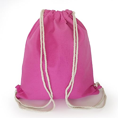 Sonia Originelli Turnbeutel Gymbag unifarben Seilkordel Baumwolle Trend Farbe Pink von Sonia Originelli