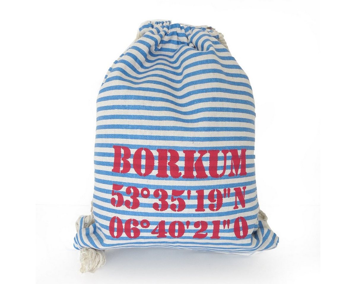 Sonia Originelli Umhängetasche City-Turnbeutel Borkum" Maritim Strand Beach Rucksack" von Sonia Originelli