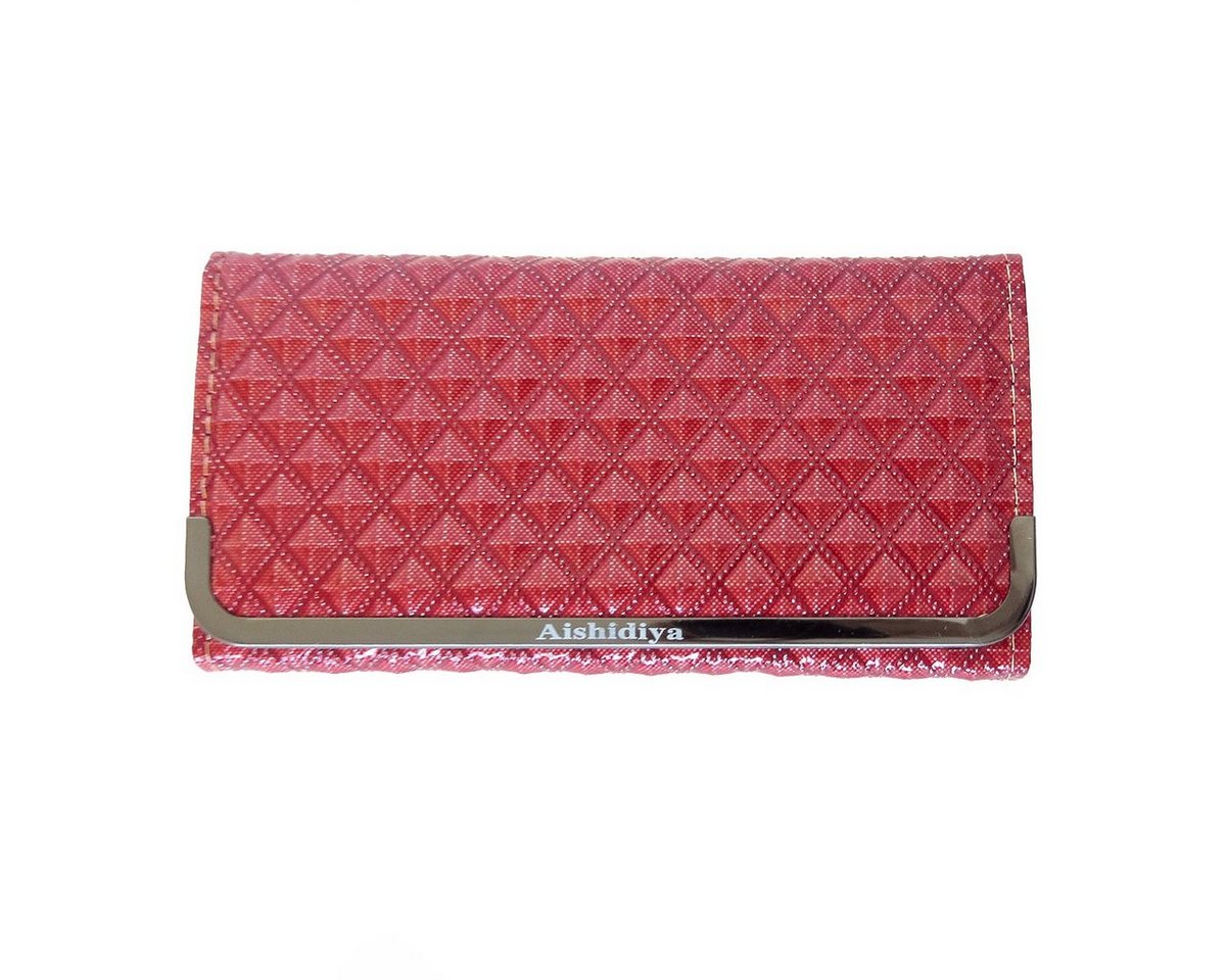 Sonia Originelli Umhängetasche Portemonnaie Damen Geldbörse Clutch glänzend Lack 3D Optik Rauten, Unifarben von Sonia Originelli