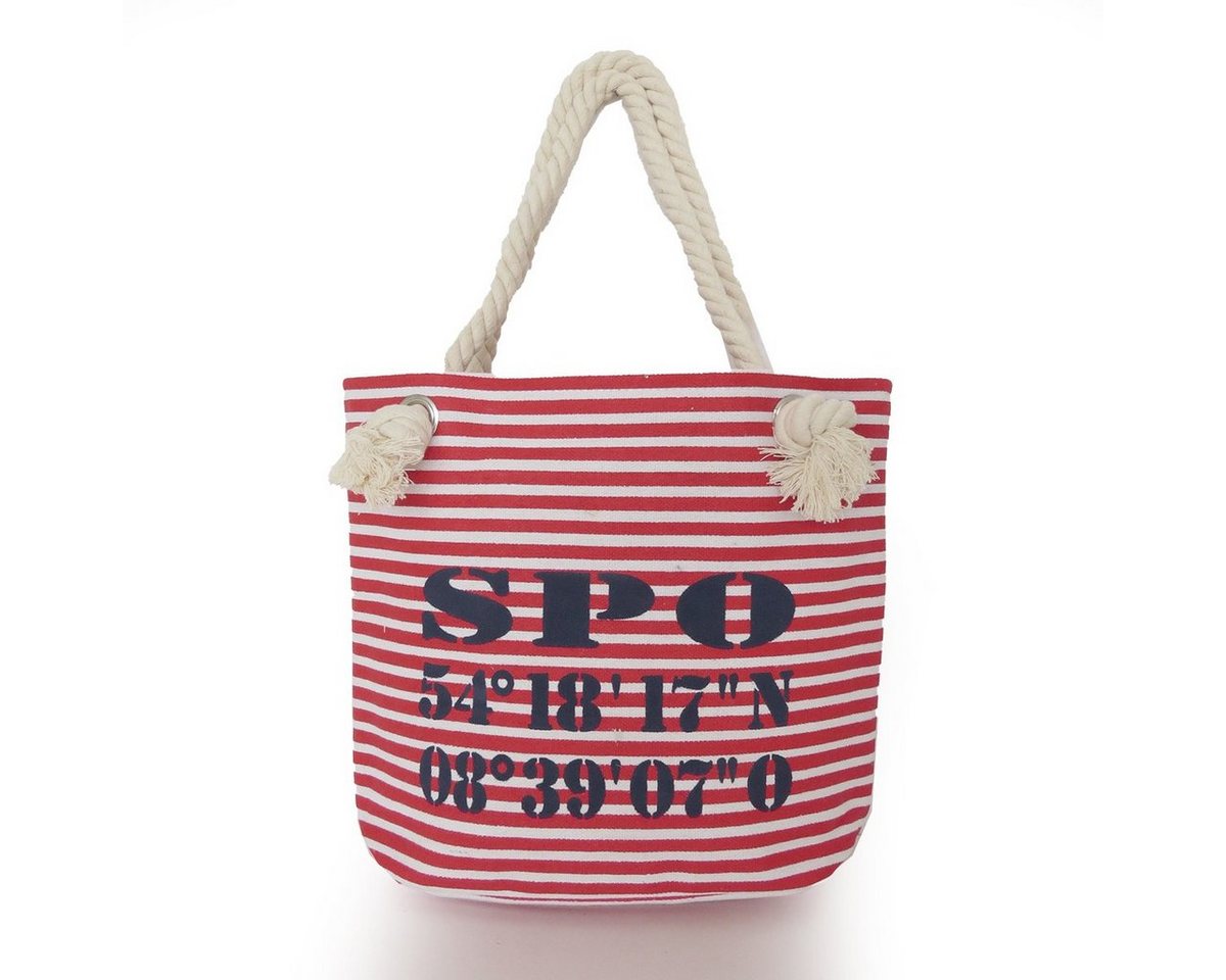 Sonia Originelli Umhängetasche XS Shopper St. Peter Ording" Shopper Tasche Koordinaten, kleine Innentasche mit Reißverschluss" von Sonia Originelli