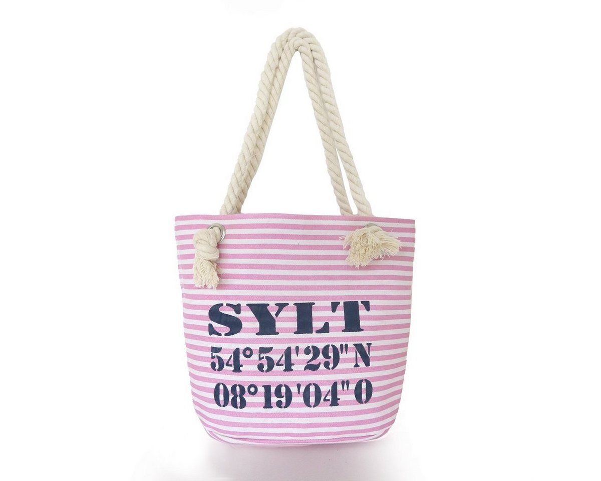 Sonia Originelli Umhängetasche XS Shopper Sylt" Shopper Tasche Koordinaten, kleine Innentasche mit Reißverschluss" von Sonia Originelli