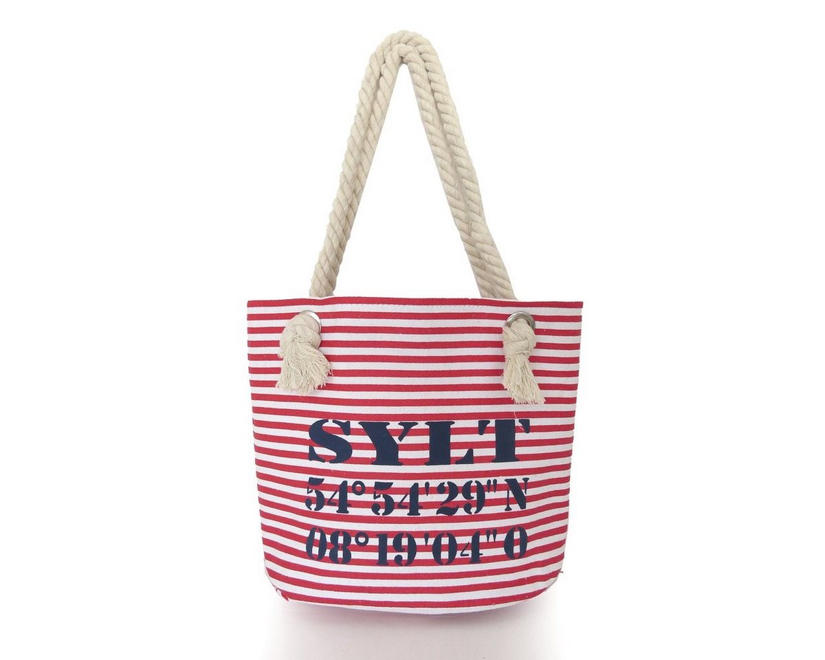 Sonia Originelli Umhängetasche XS Shopper Sylt" Shopper Tasche Koordinaten, kleine Innentasche mit Reißverschluss" von Sonia Originelli