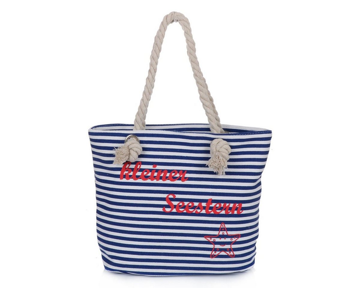 Sonia Originelli Umhängetasche XS Shopper kleiner Seestern" Tasche Maritim Streifen, kleine Innentasche mit Reißverschluss" von Sonia Originelli