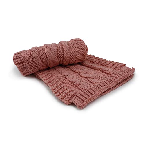 Sonia Originelli Winter Schal Langschal Zopfmuster Farbe Rosa von Sonia Originelli