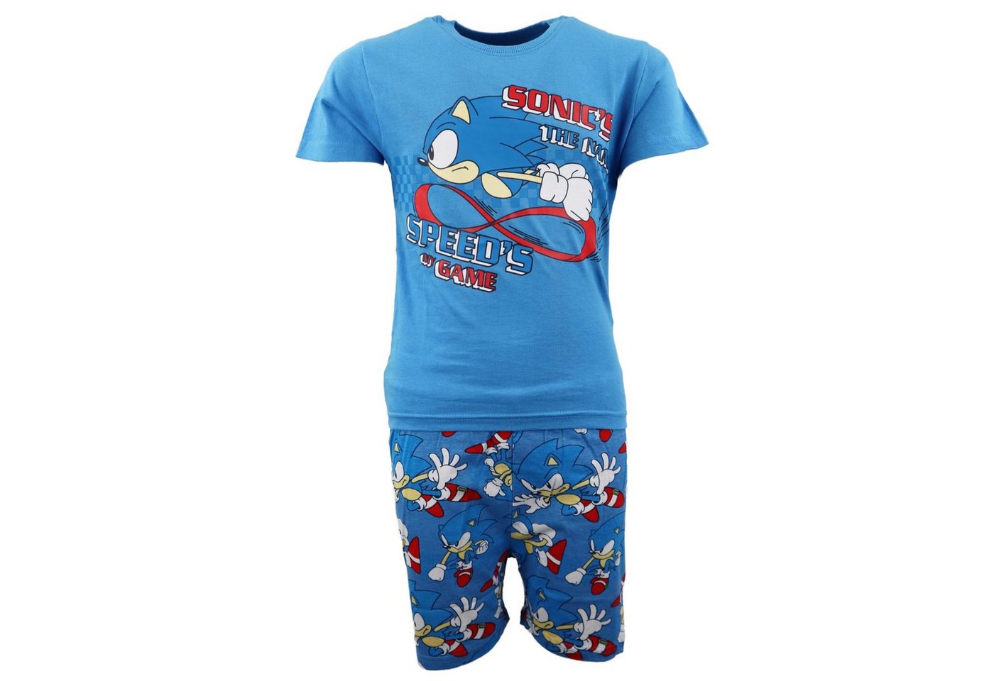 Sonic SEGA Schlafanzug Sonic the Hedgehog Jungen Kinder Pyjama Gr. 98 bis 128 von Sonic  SEGA