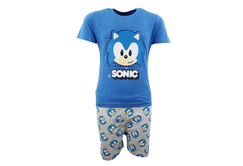 Sonic SEGA Schlafanzug Sonic the Hedgehog Jungen Kinder kurzarm Pyjama Gr. 98 bis 128 von Sonic  SEGA