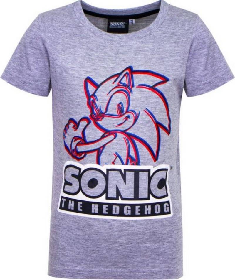 Sonic SEGA T-Shirt SONIC the Hedgehog T-Shirt Kinder grau Jungen + Mädchen von Sonic  SEGA