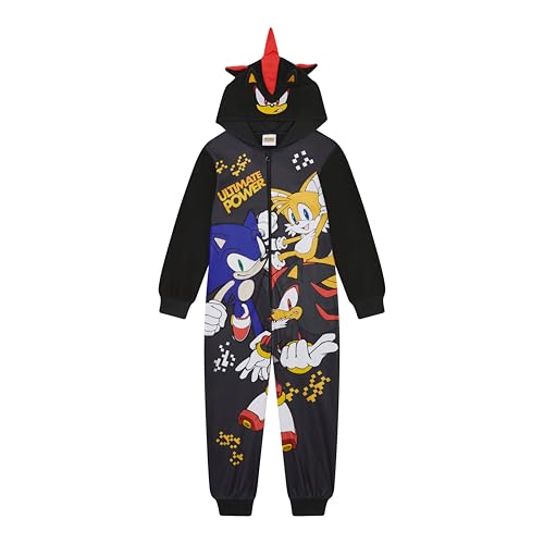 Sonic The Hedgehog, Einteiler mit Kapuze für Jungen oder Mädchen, 4–14 Jahre, Schwarz, shadow, 4-5 Years Sonic The Hedgehog, Einteiler mit Kapuze für Jungen oder Mädchen, 4–14 Jahre, Schwarz, shadow, 4-5 Years von Sonic The Hedgehog
