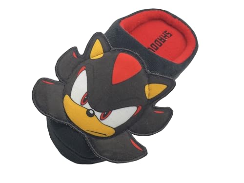 Sonic The Hedgehog, Sonic Hausschuhe für Jungen oder Mädchen, Schwanz, Knöchel oder Schatten, Größe 43-38, shadow, 32 EU von Sonic The Hedgehog
