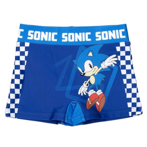 Sonic The Hedgehog Badeshorts Jungen, Sonic Knuckles und Tails Boxer Badeshorts, Kinder Badehose, Größe 4 Jahre | Blau Sonic The Hedgehog Badeshorts Jungen, Sonic Knuckles und Tails Boxer Badeshorts, Kinder Badehose, Größe 4 Jahre | Blau von Sonic The Hedgehog