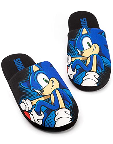 Sonic The Hedgehog Hausschuhe für Herren | Spiel Erwachsene Haus Schuhe Merchandise Geschenke für Ihn | Slip-On-Loafer aus Memory-Schaumstoff Sonic The Hedgehog Hausschuhe für Herren | Spiel Erwachsene Haus Schuhe Merchandise Geschenke für Ihn | Slip-On-Loafer aus Memory-Schaumstoff von Sonic The Hedgehog