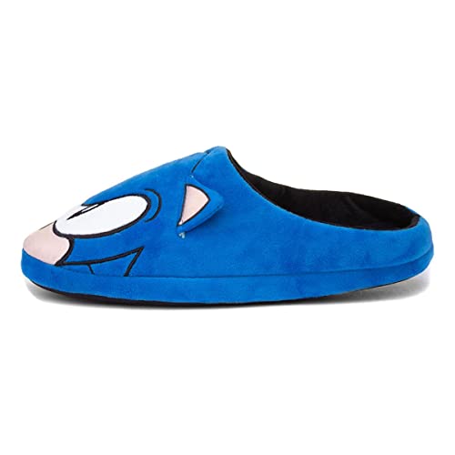 Sonic The Hedgehog Herren-Hausschuhe im Pantoletten-Stil, blau, 42 2/3 EU von Sonic The Hedgehog